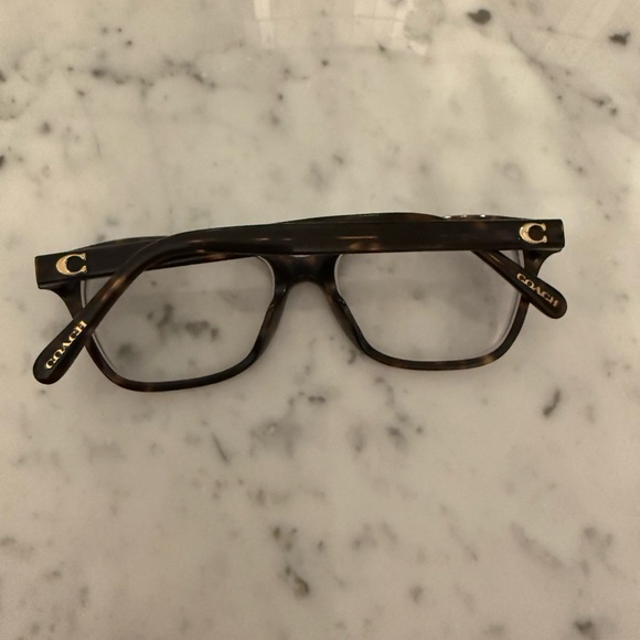 Coach Tortoiseshell  Glasses with Gold 'C' Accent - Women's Accessories - Picture 7 of 7